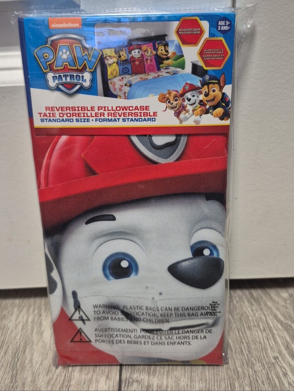 Nickelodeon Paw Patrol Kids Reversible Standard Size Pillowcase 20"x 30"